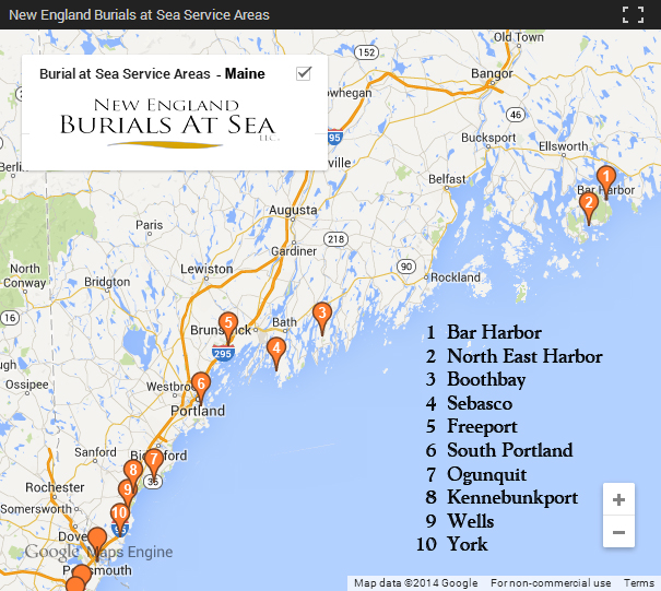 Maine Burials at Sea Locations